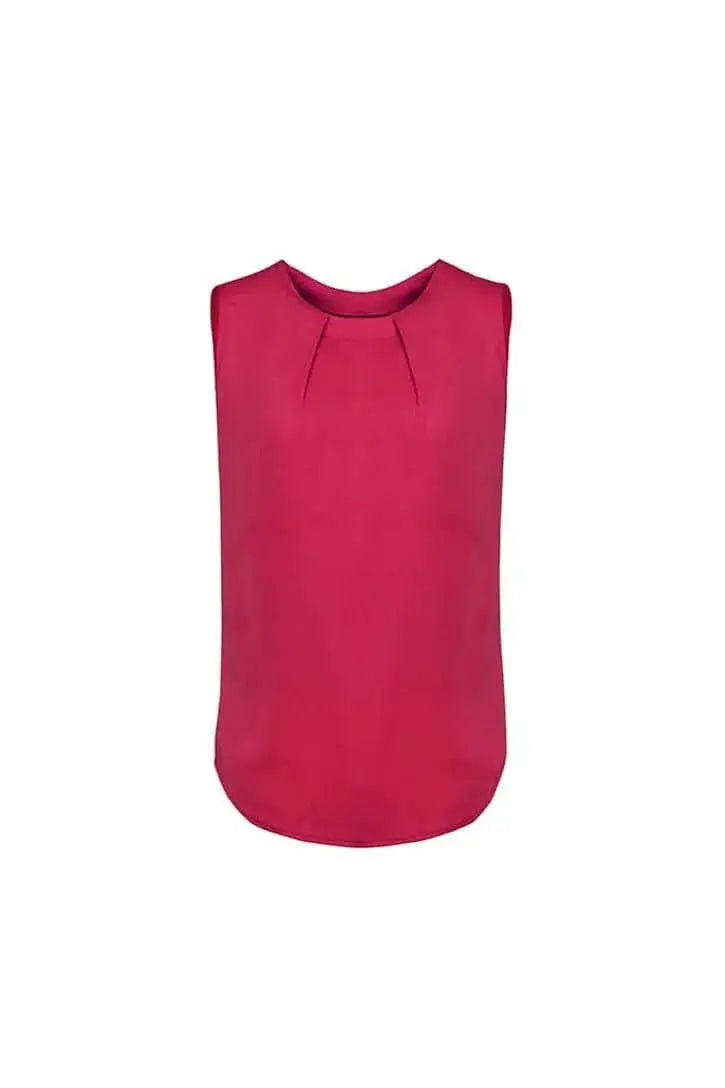 Biz Corporates Estelle Pleat Blouse RB973LN Corporate Wear Biz Corporates 4 Raspberry